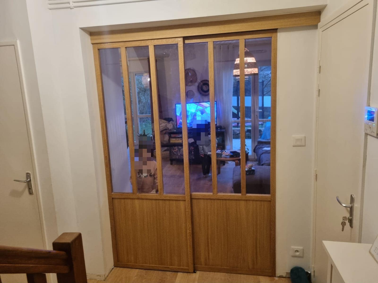 Verrière intérieure bois sur mesure type atelier, cloison vitrée, secteur Vitré