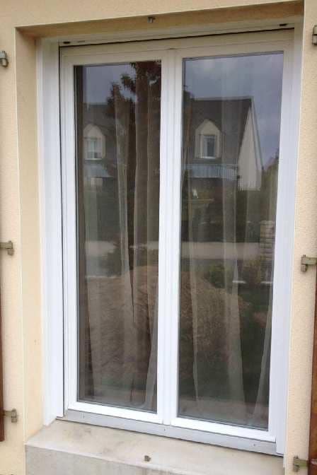 remplacement de portes vitrées alu blanc